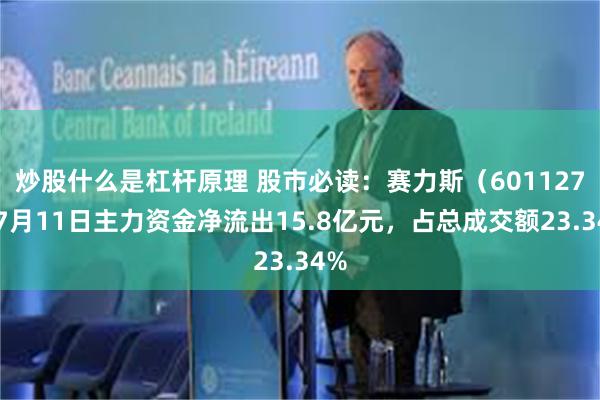 炒股什么是杠杆原理 股市必读：赛力斯（601127）7月11日主力资金净流出15.8亿元，占总成交额23.34%