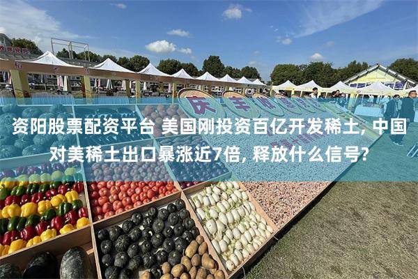 资阳股票配资平台 美国刚投资百亿开发稀土, 中国对美稀土出口暴涨近7倍, 释放什么信号?