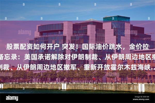 股票配资如何开户 突发！国际油价跳水，金价拉升！伊方公布伊美谅解备忘录：美国承诺解除对伊朗制裁、从伊朗周边地区撤军、重新开放霍尔木兹海峡……