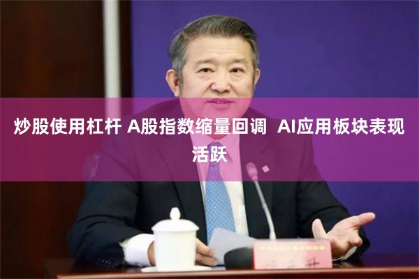 炒股使用杠杆 A股指数缩量回调  AI应用板块表现活跃