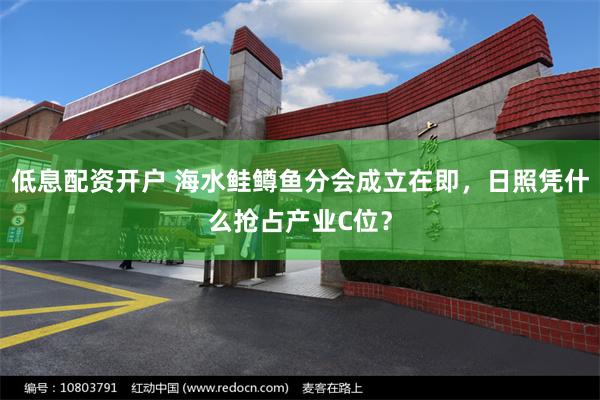 低息配资开户 海水鲑鳟鱼分会成立在即，日照凭什么抢占产业C位？