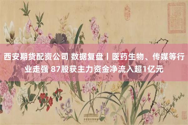西安期货配资公司 数据复盘丨医药生物、传媒等行业走强 87股获主力资金净流入超1亿元