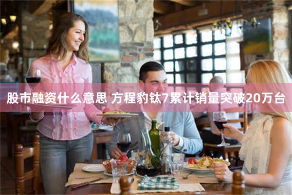 股市融资什么意思 方程豹钛7累计销量突破20万台
