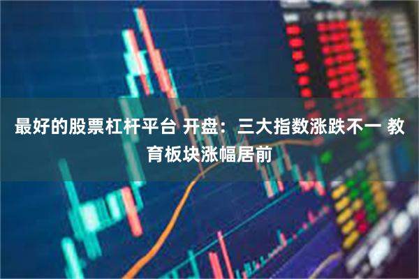 最好的股票杠杆平台 开盘：三大指数涨跌不一 教育板块涨幅居前