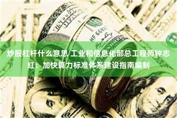 炒股杠杆什么意思 工业和信息化部总工程师钟志红：加快算力标准体系建设指南编制